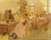 Anna Ancher en syskole i skagen oil on canvas
